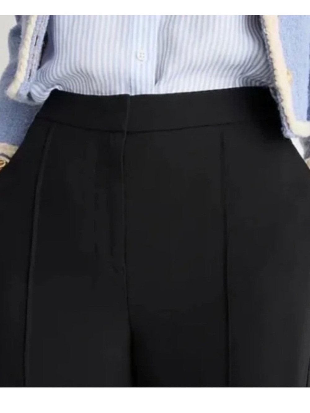 J. CREW WOMENS BLACK HIGH RISE CREPE TROUSER DRESS PANT 6 NEW WITH TAGS BK631 - Picture 7 of 7